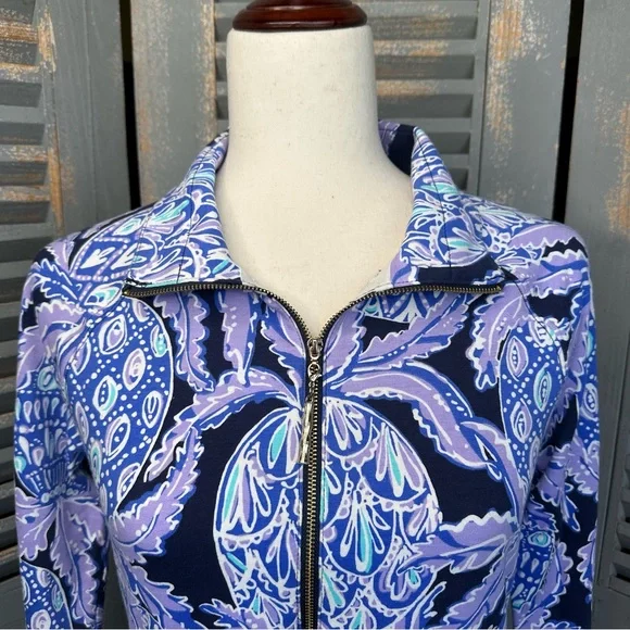 Lilly Pulitzer Skipper Popover Dress UPF 50+ Lilac Verbena Sz S - Picture 3 of 16